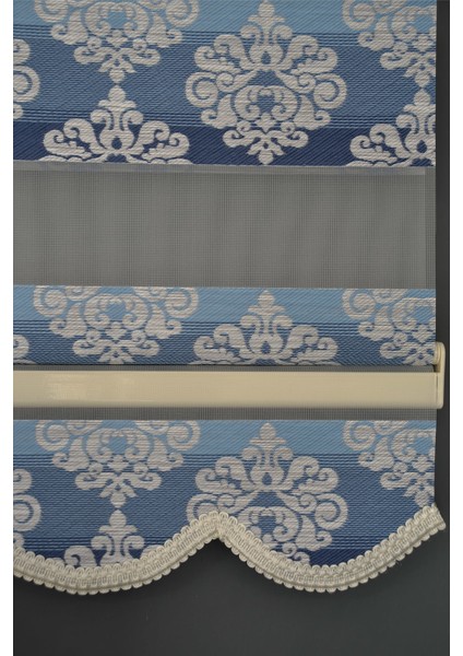FT-984 Mavi Renk Etekli Zebra Stor Perde