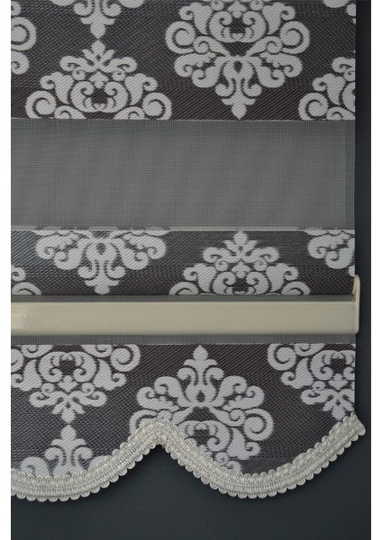FT-985 Siyah Renk Etekli Zebra Stor Perde