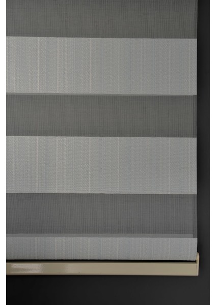 Zebra Stor Perde JK-285 Antrasit Renk Eteksiz Bambu 130 x 200 cm
