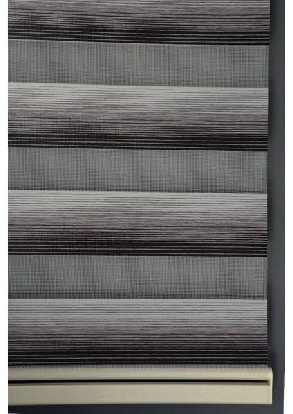 Zebra Stor Perde Yz-06 Gri & Siyah Renk Eteksiz 170 x 200 cm
