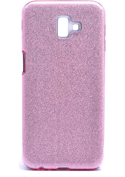 - Samsung Galaxy J6 Plus - Kılıf Simli Koruyucu Shining Silikon - Rose Gold - T6332