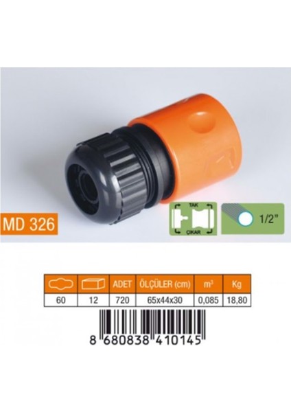 1/2" Otomatık Hortum Baglantısı MD326