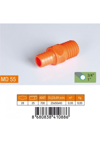 3/4-1" Hortum Eki Plastik MD55