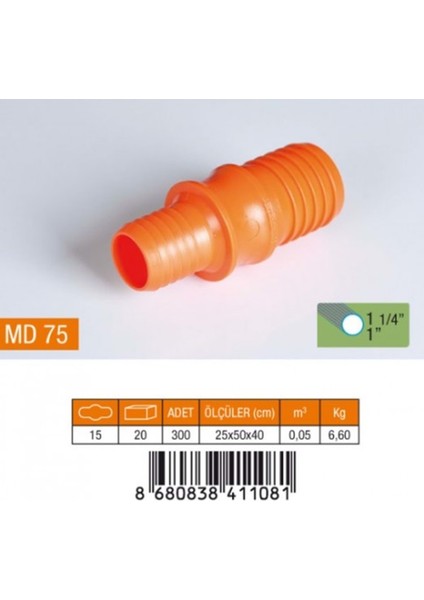 1"-1.1/4 Hortum Eki Plastik MD75