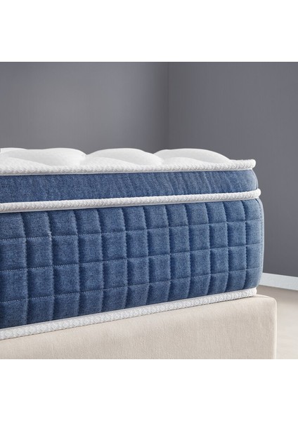 Safir 80 x 175 cm. Cotton Pedli Orta Sert Tek Kişilik Yaylı Yatak