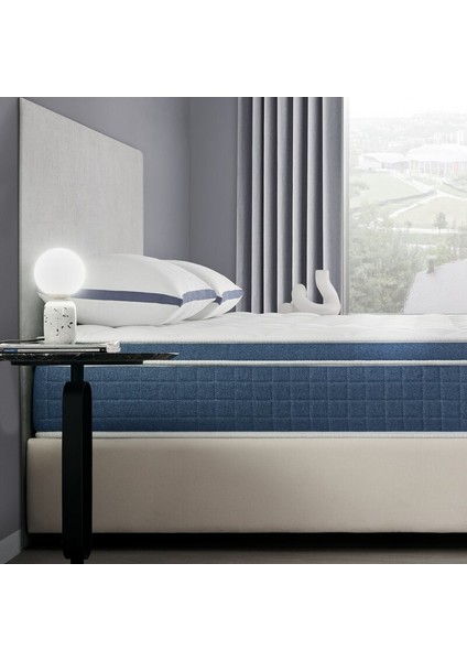 Safir 85 x 185 cm. Cotton Pedli Orta Sert Tek Kişilik Yaylı Yatak