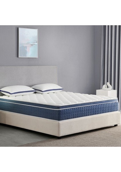 Safir 160 x 200 cm. Cotton Pedli Orta Sert Tek Kişilik Yaylı Yatak