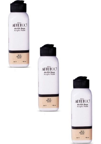 Akrilik Boya Beyaz 140 ml 3'lü