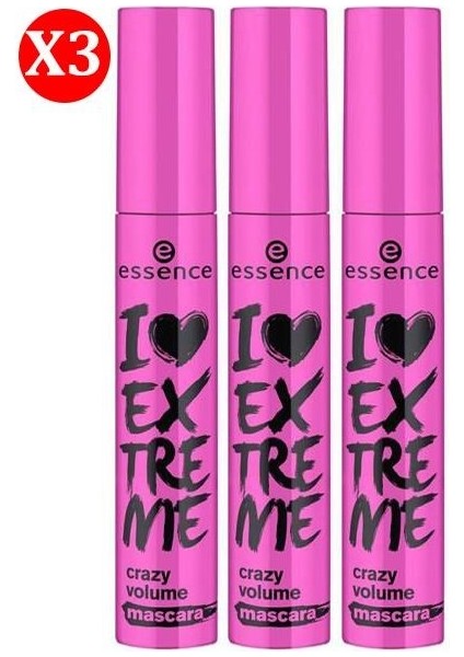 I Love Crazy Volume Hacim Maskara x 3 Adet