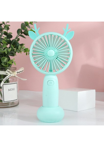 Taşınabilir Mini El Fan - Yeşil (Yurt Dışından)