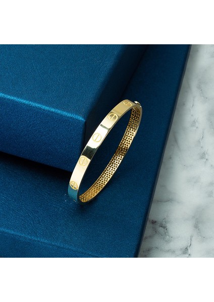 Vidalı 14 Ayar Altın Kelepçe Bilezik modelleri