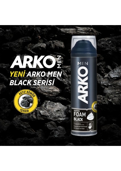 Men Black Tıraş Köpüğü 4 x 200 ml