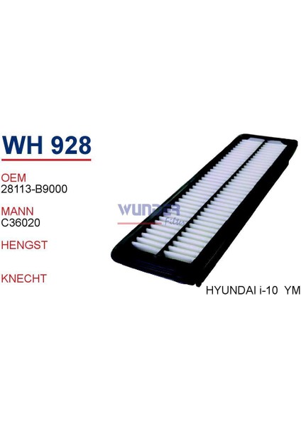 Hyundai I10 1,0-1,2 Hava Filtresi fiyatları