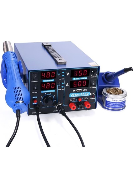 Yıhua 853D 15V 3A USB Güç Kaynaklı Sıcak Hava Üflemeli Havya Istasyonu fiyatları