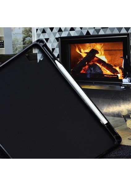 Apple iPad Pro 12.9 2021 5. Nesil Kılıf Kalem Bölmeli Silikon Tablet Kılıfı Esnek Tpu Kapak fırsatları