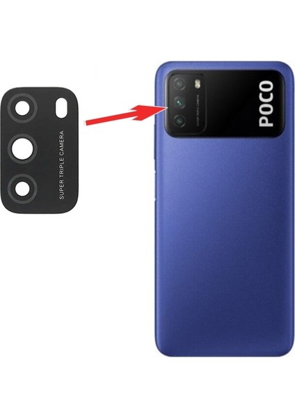 Xiaomi Poco M3 Kamera Lens Camı