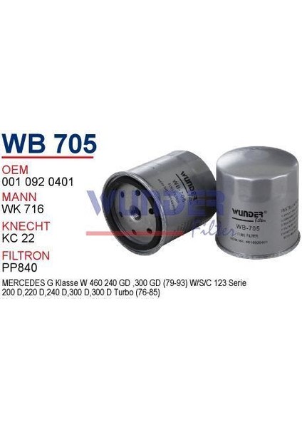 Mercedes W123/C123/ S123 76-85 602 Motor Yakıt Filtresi fiyatları
