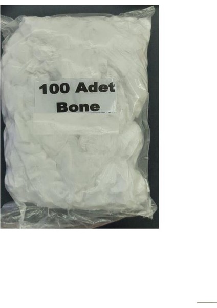 100LÜ Tela Bone Kullan At Tek Kullanımlık