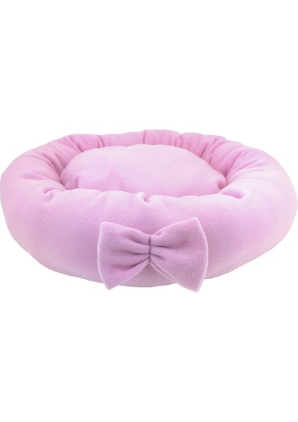 Polar Simit Kedi Yatağı Küçük Irk Köpek Yatağı 50 cm - Pembe