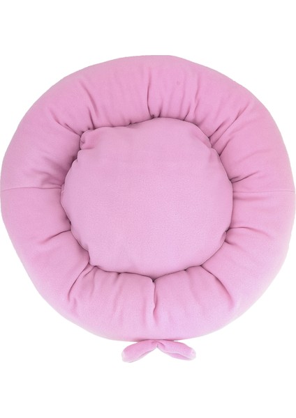 Polar Simit Kedi Yatağı Küçük Irk Köpek Yatağı 50 cm - Pembe