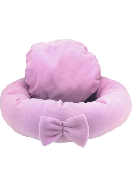 Polar Simit Kedi Yatağı Küçük Irk Köpek Yatağı 50 cm - Pembe