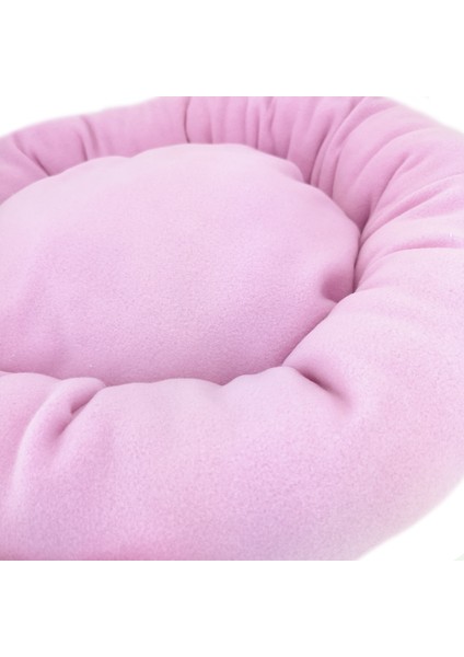 Polar Simit Kedi Yatağı Küçük Irk Köpek Yatağı 50 cm - Pembe