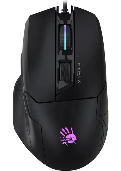 W70 Max 10.000 CPI 8 Tuş RGB 4M Bellek Ultra Core 3&4 Aktif Özel Yapım Optik Kablolu Siyah Oyuncu Mouse