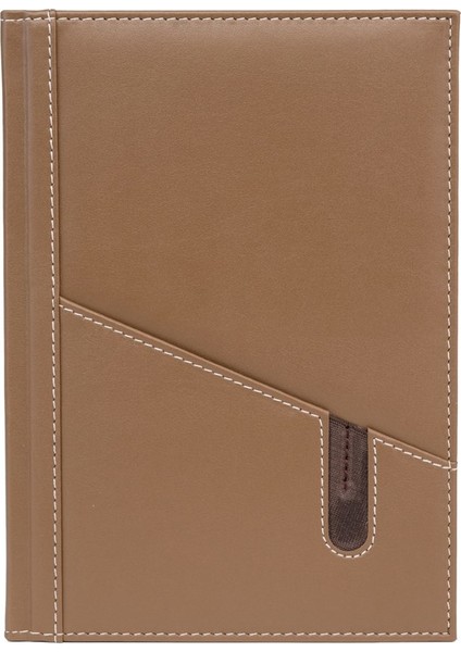 Deri Telefon Kılıflı Kapak Defter Ajanda Tarihsiz Çizgili 17 x 24 cm Vizon fiyatları