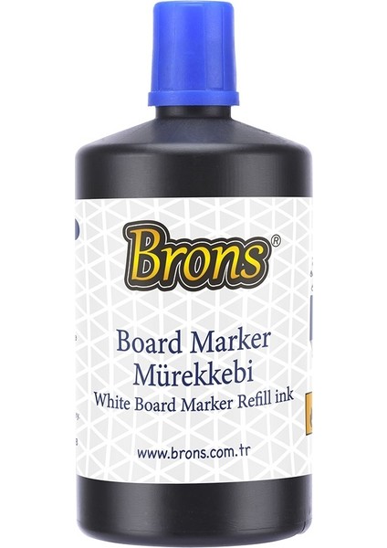 BR-9151 Beyaz Tahta Kalemi Mürekkebi 250 cc Mavi