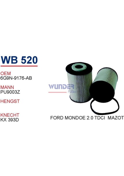 Ford Mondeo Iv 2.0 Tdci Yakıt Filtresi