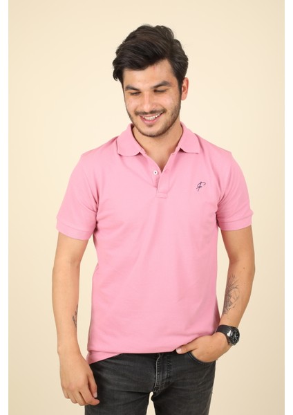 The Fons TF050 Erkek Polo Yaka T-Shirt Pembe