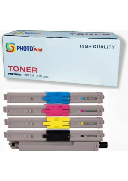 Okı C332DN 4 Renk Ithal Muadil Toner Seti 3.500 Syf Renkli