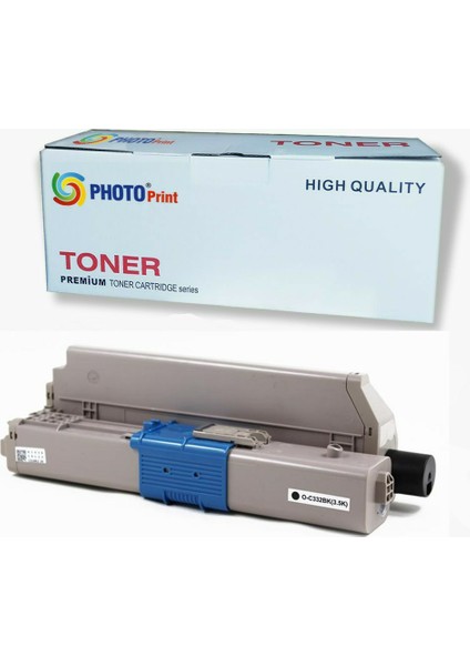 Okı MC363 C332 / MC363 Siyah Ithal Muadil Toner 3.500 Syf Renkli