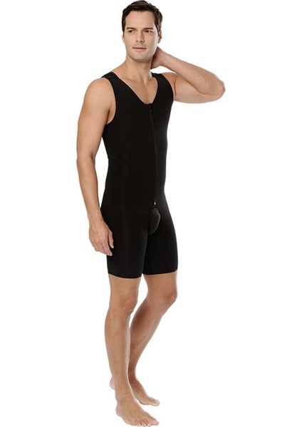 242 Erkek Body Fermuarlı Diz Üstü Liposuction Korse Ten L(3) modelleri