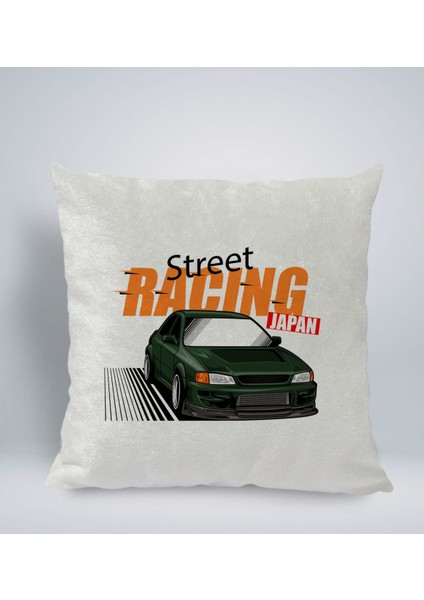 Gift Street Racing Tasarımlı Kare Araç Koltuk Yastığı-1