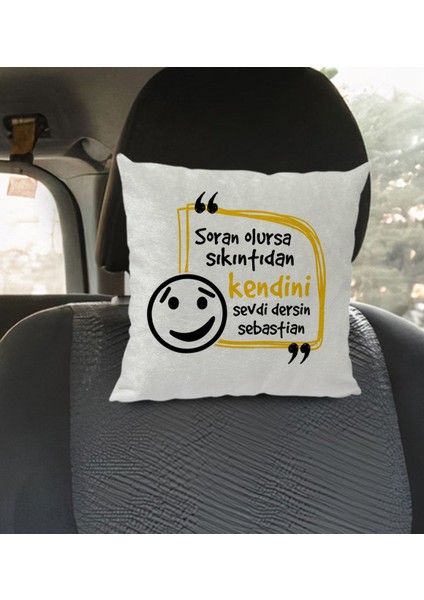 Gift Esprili Kare Araç Koltuk Yastığı-09 modelleri