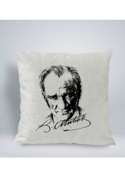 Gift Atatürk Temalı Kare Araç Koltuk Yastığı-18