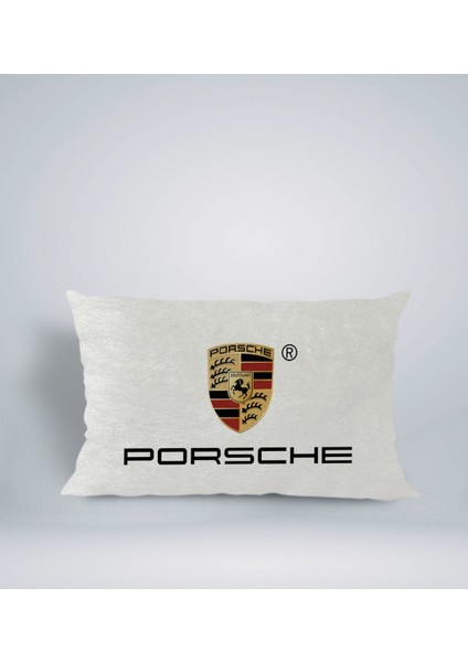 Gift Porsche Tasarımlı Dikdörtgen Araç Koltuk Yastığı-1