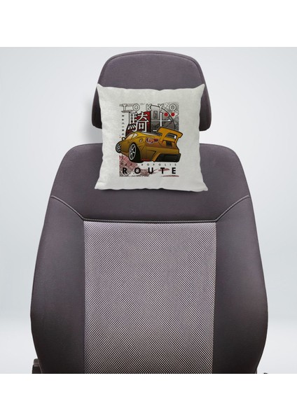 Gift Tokyo Route Tasarımlı Kare Araç Koltuk Yastığı-1 fiyatları