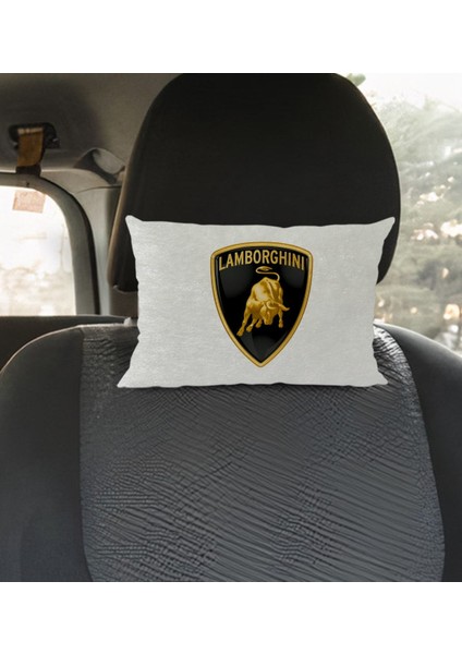 Gift Lamborghini Tasarımlı Dikdörtgen Araç Koltuk Yastığı-1