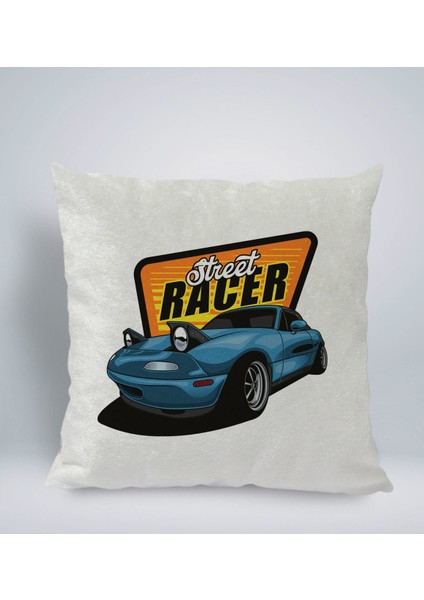 Gift Street Racer Tasarımlı Kare Araç Koltuk Yastığı-1