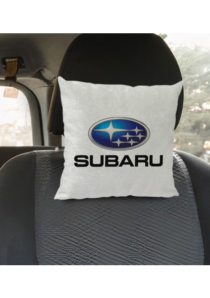 Gift Subaru Tasarımlı Kare Araç Koltuk Yastığı-1