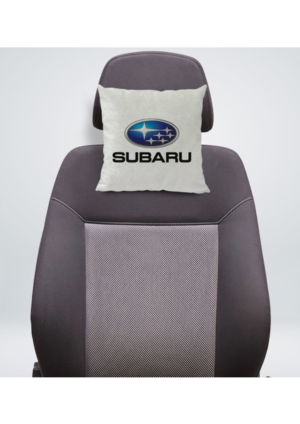 Gift Subaru Tasarımlı Kare Araç Koltuk Yastığı-1