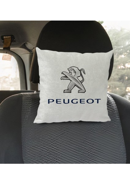 Gift Peugeot Tasarımlı Kare Araç Koltuk Yastığı-1 modelleri