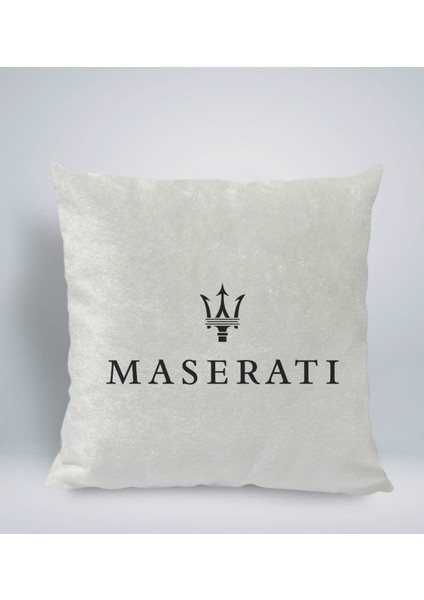 Gift Maserati Tasarımlı Kare Araç Koltuk Yastığı-1