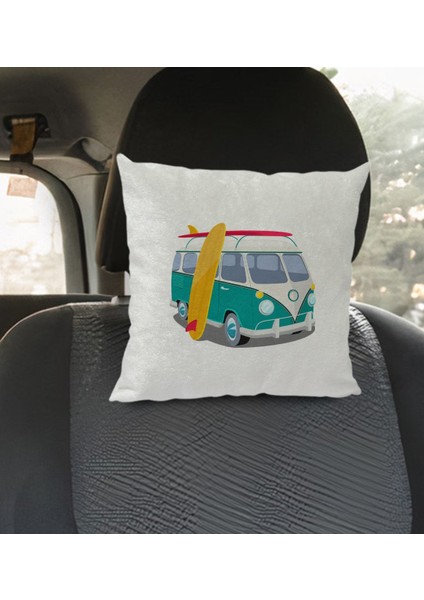 Gift Klasik Araç Tasarımlı Kare Araç Koltuk Yastığı-3 modelleri