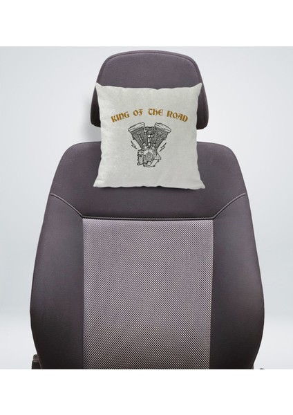 Gift King Of The Road Tasarımlı Kare Araç Koltuk Yastığı-1 fiyatları