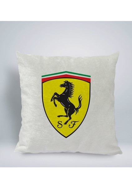 Gift Ferrari Tasarımlı Kare Araç Koltuk Yastığı-1