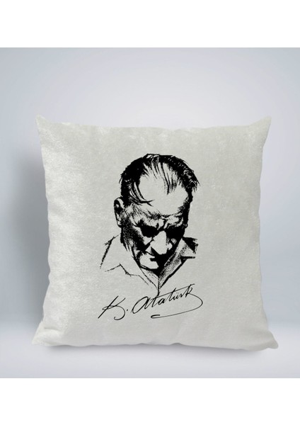 Gift Atatürk Temalı Kare Araç Koltuk Yastığı-28