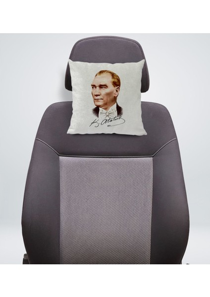 Gift Atatürk Temalı Kare Araç Koltuk Yastığı-15 fiyatları
